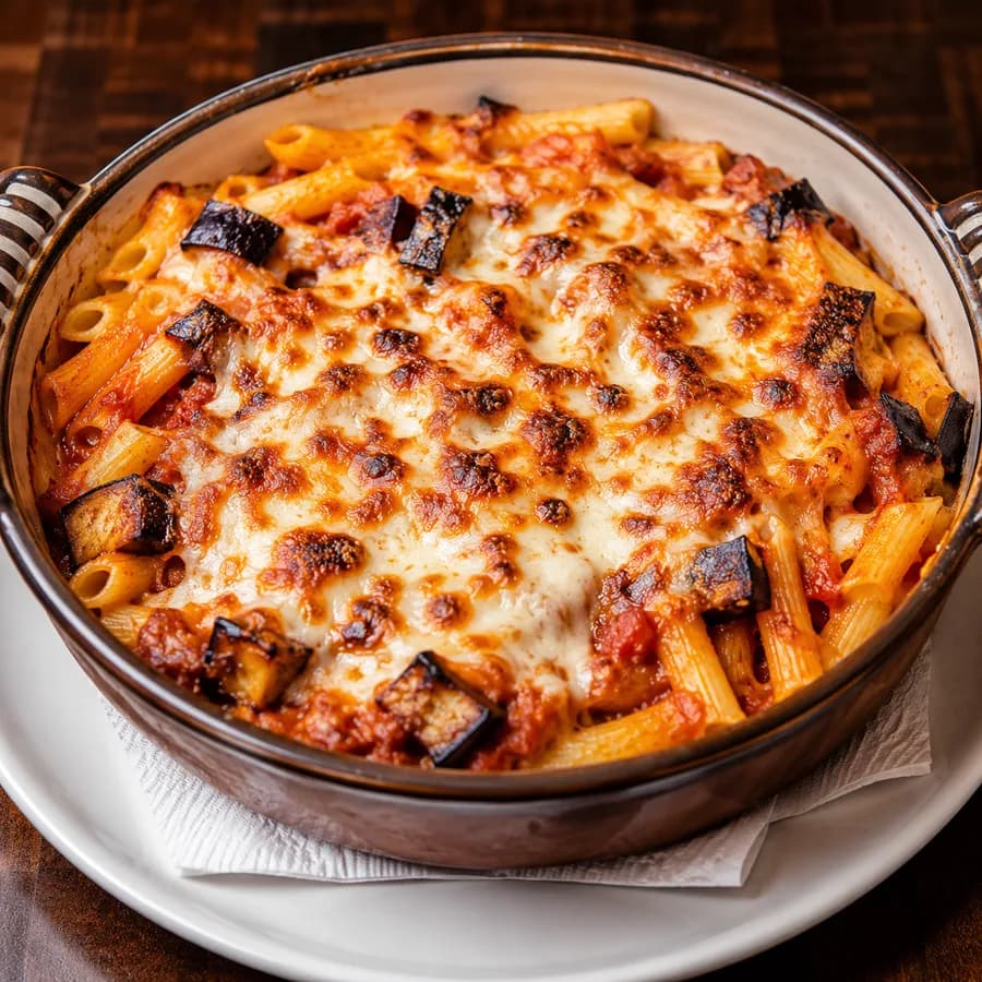 Penne alla Siciliana: aubergine, tomato and mozzarella — La Trattoria da Tonino